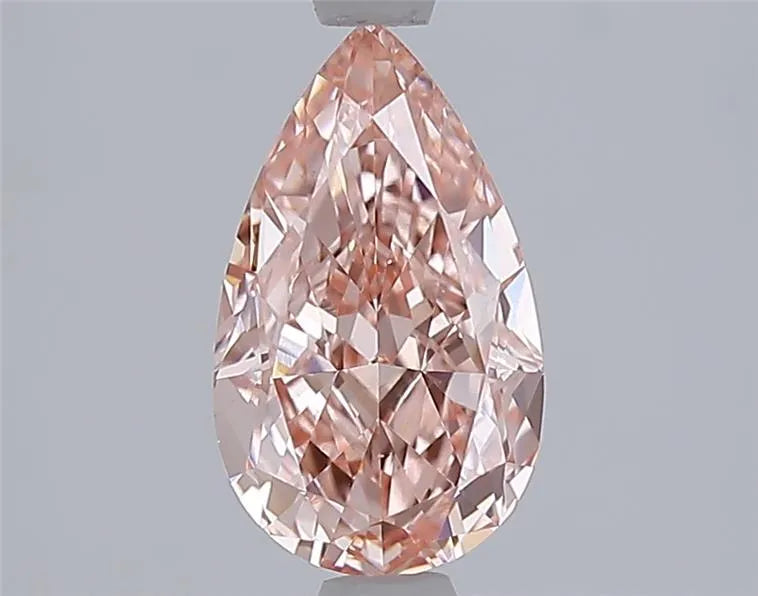 1.58ct Pear Lab Grown Diamond (Colour Fancy Vivid Pink, Clarity VVS2, IGI Certified)