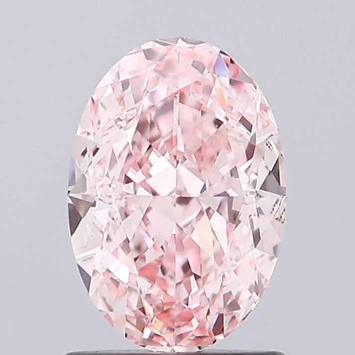 1.59ct Oval Lab Grown Diamond (Colour Fancy Vivid Pink, Clarity VVS2, IGI Certified)