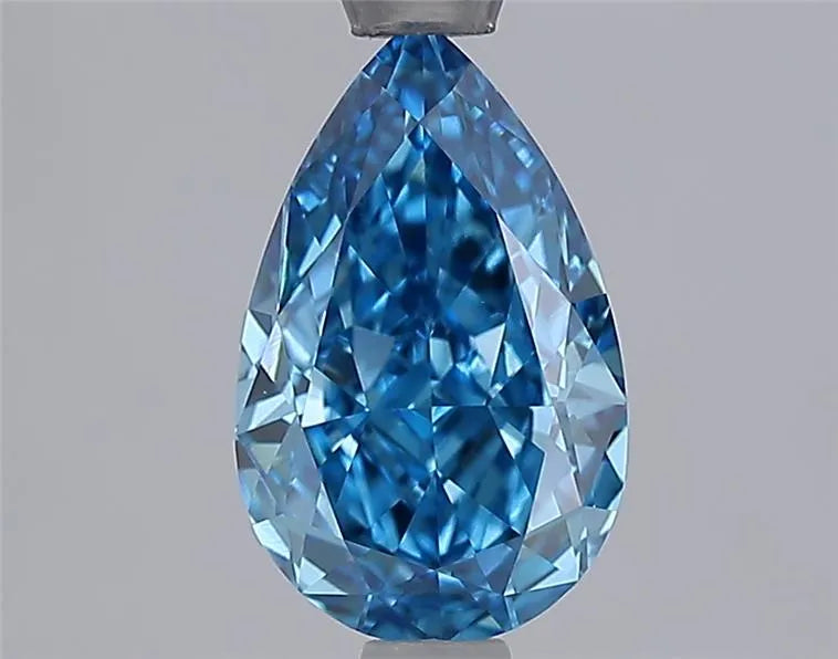 1.59ct Pear Lab Grown Diamond (Colour Fancy Vivid Blue, Clarity VVS2, IGI Certified)