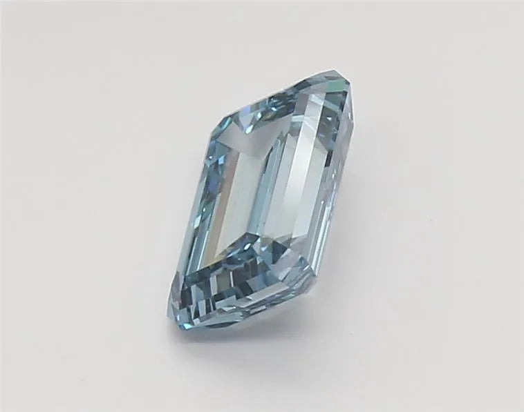 1.60ct Emerald Lab Grown Diamond (Colour Fancy Vivid Blue, Clarity VS1, IGI Certified)