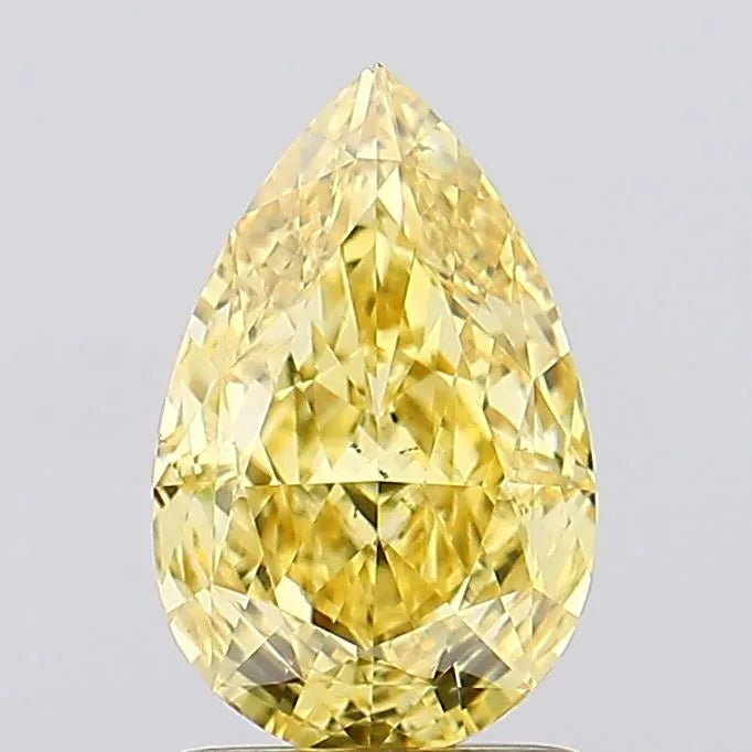 1.60ct Pear Lab Grown Diamond (Colour Fancy Vivid Yellow, Clarity VS2, IGI Certified)