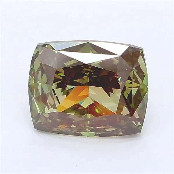 1.61ct Cushion modified Lab Grown Diamond (Colour Fancy Deep Green, Clarity VS1, IGI Certified)