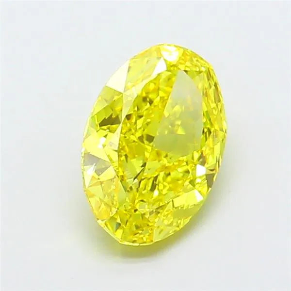 1.61ct Oval Lab Grown Diamond (Colour Fancy Vivid Yellow, Clarity IF, IGI Certified)