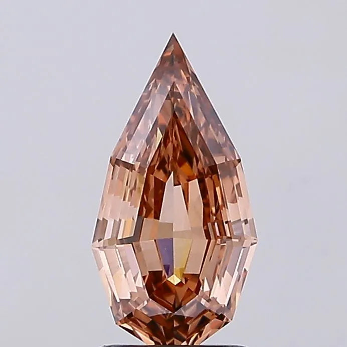 1.61ct Pear Lab Grown Diamond (Colour Fancy Brown, Clarity VVS2, IGI Certified)