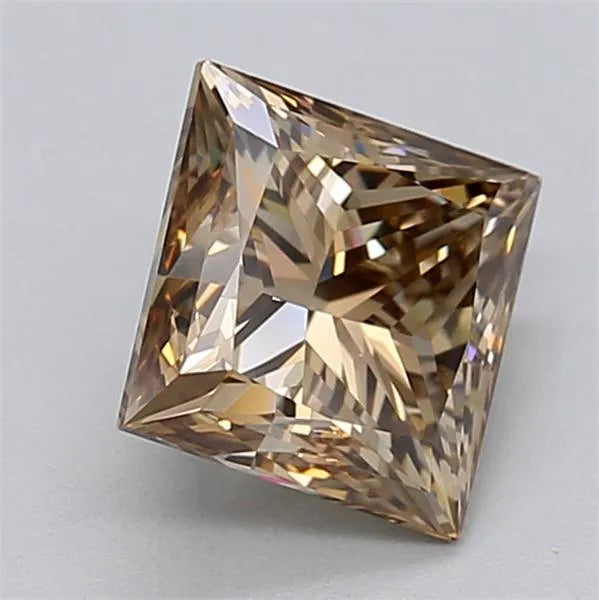 1.61ct Princess Lab Grown Diamond (Colour Fancy Brown, Clarity VS1, IGI Certified)