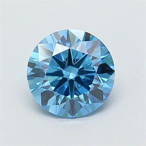 1.61ct Round Lab Grown Diamond (Colour Fancy Vivid Blue, Clarity VS2, Cut ID, IGI Certified)
