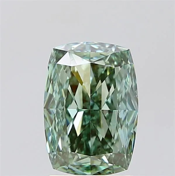 1.63ct Cushion modified Lab Grown Diamond (Colour Fancy Vivid Green, Clarity VS1, IGI Certified)