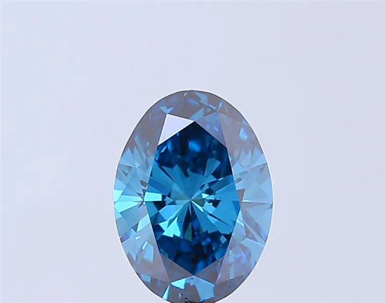 1.63ct Oval Lab Grown Diamond (Colour Fancy Vivid Blue, Clarity VS1, IGI Certified)