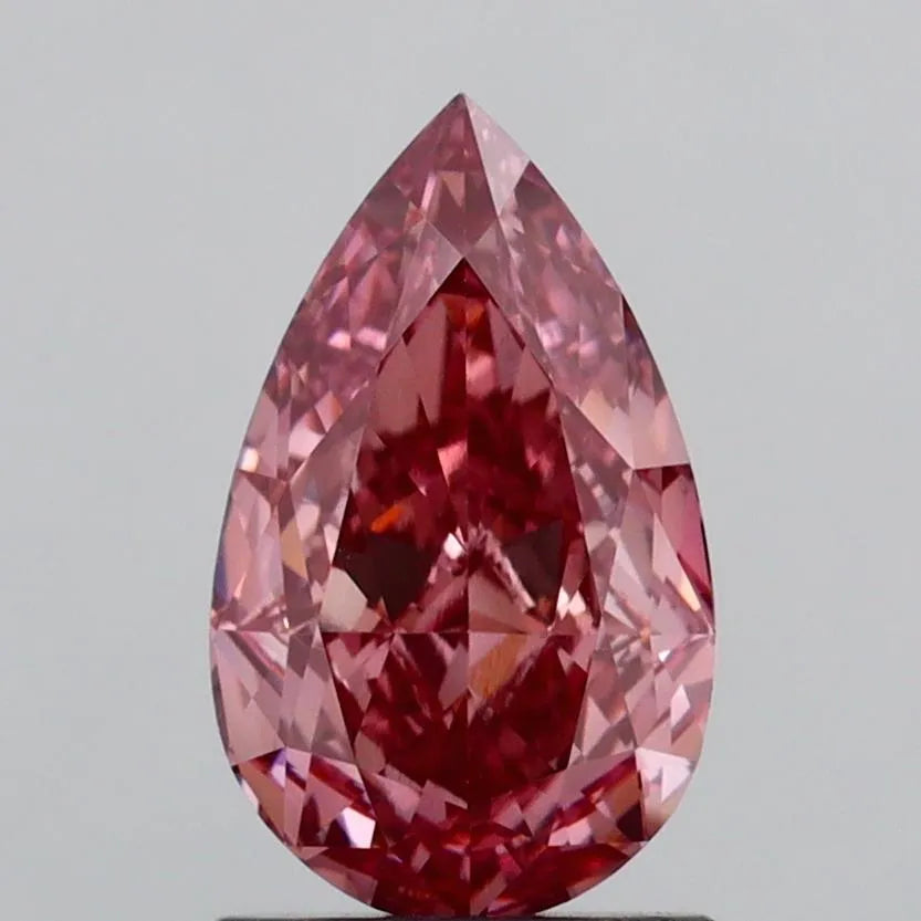 1.63ct Pear Lab Grown Diamond (Colour Fancy Vivid Pink, Clarity VVS1, IGI Certified)