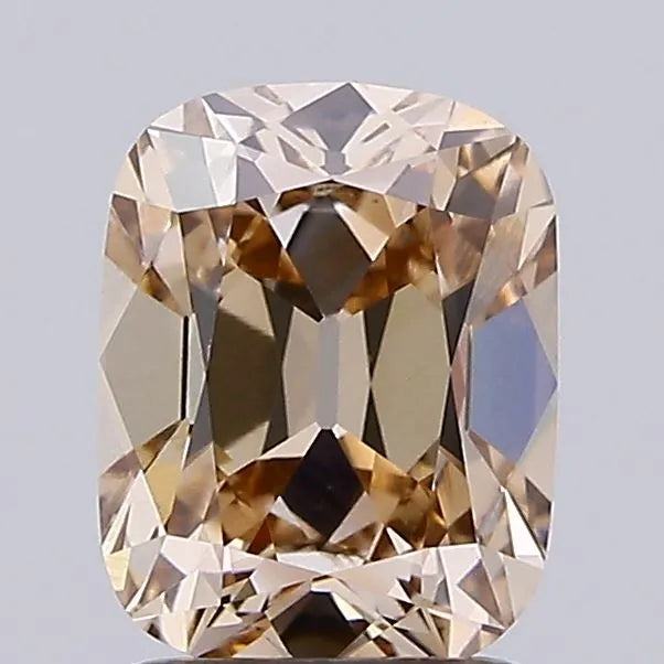 1.66ct Cushion brilliant Lab Grown Diamond (Colour Fancy Light Brown, Clarity VVS2, IGI Certified)