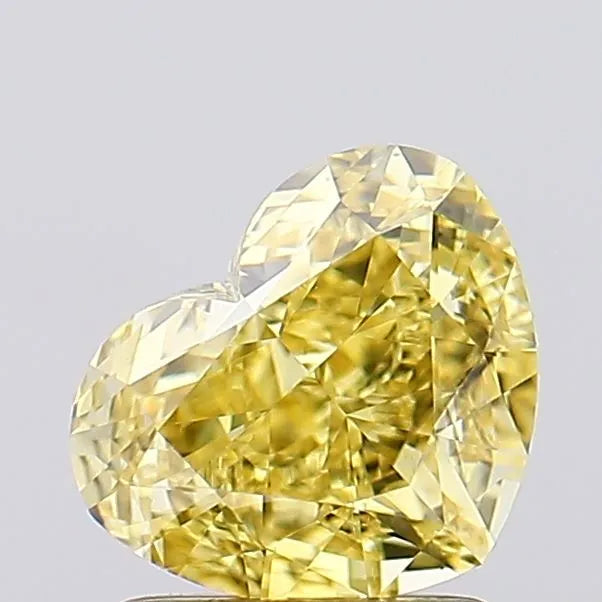 1.66ct Heart Lab Grown Diamond (Colour Fancy Intense Yellow, Clarity VS2, IGI Certified)