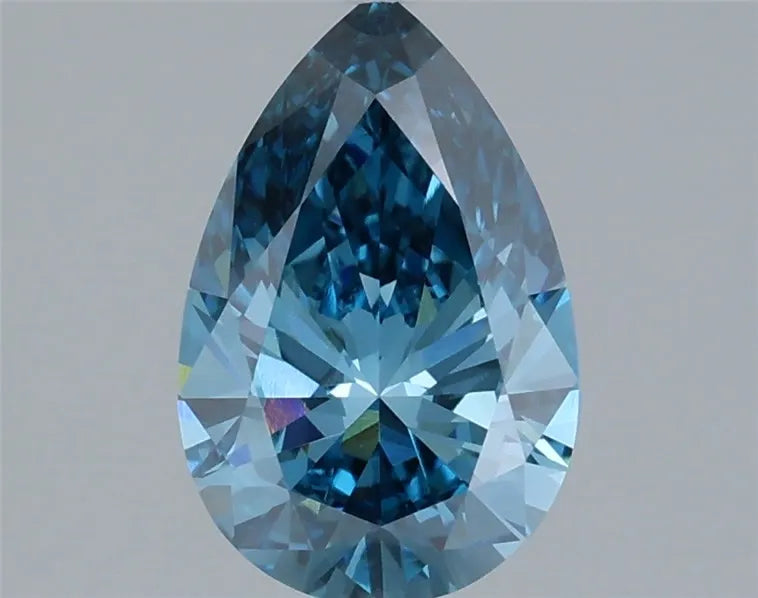 1.66ct Pear Lab Grown Diamond (Colour Fancy Vivid Blue, Clarity VVS2, IGI Certified)
