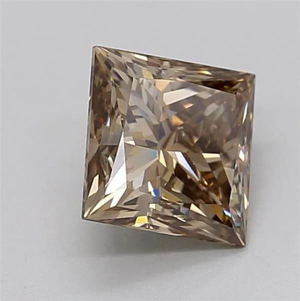 1.66ct Princess Lab Grown Diamond (Colour Fancy Brown, Clarity VVS2, IGI Certified)