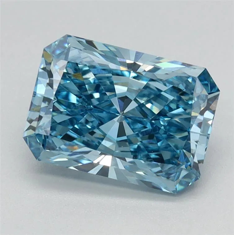 1.66ct Radiant Lab Grown Diamond (Colour Fancy Vivid Blue, Clarity VVS2, IGI Certified)