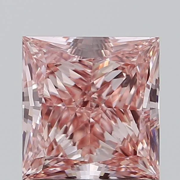1.70ct Princess Lab Grown Diamond (Colour Fancy Vivid Pink, Clarity VS2, IGI Certified)