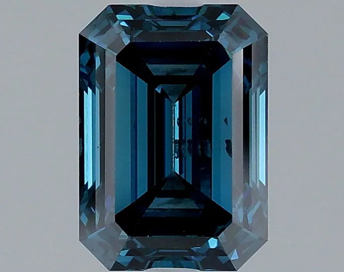 1.71ct Emerald Lab Grown Diamond (Colour Fancy Deep Blue, Clarity SI1, Cut GD, IGI Certified)