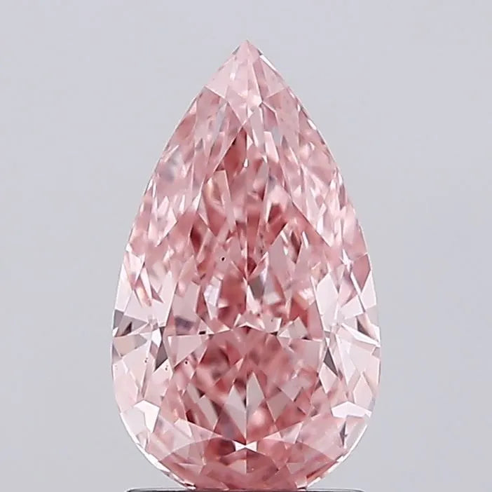 1.71ct Pear Lab Grown Diamond (Colour Fancy Vivid Pink, Clarity VS1, IGI Certified)
