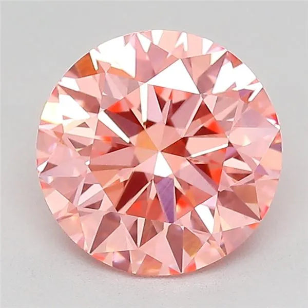 1.71ct Round Lab Grown Diamond (Colour Fancy Vivid Pink, Clarity VVS2, Cut ID, IGI Certified)