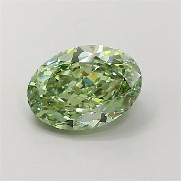 1.72ct Oval Lab Grown Diamond (Colour Fancy Vivid Green, Clarity VVS2, IGI Certified)