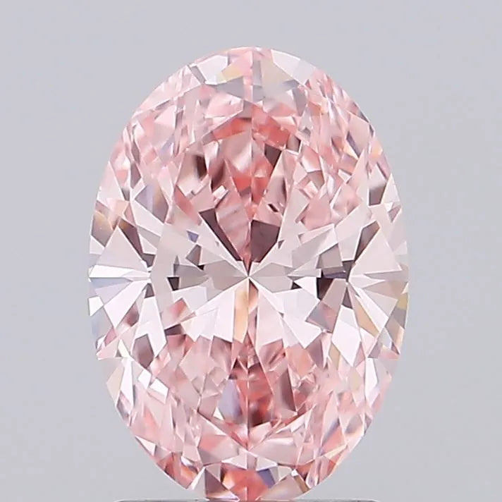 1.72ct Oval Lab Grown Diamond (Colour Fancy Vivid Pink, Clarity VVS2, IGI Certified)