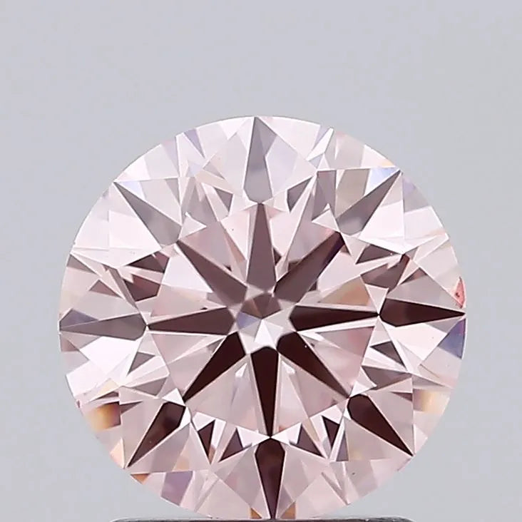 1.72ct Round Lab Grown Diamond (Colour Fancy Vivid Pink, Clarity VS2, Cut ID, IGI Certified)