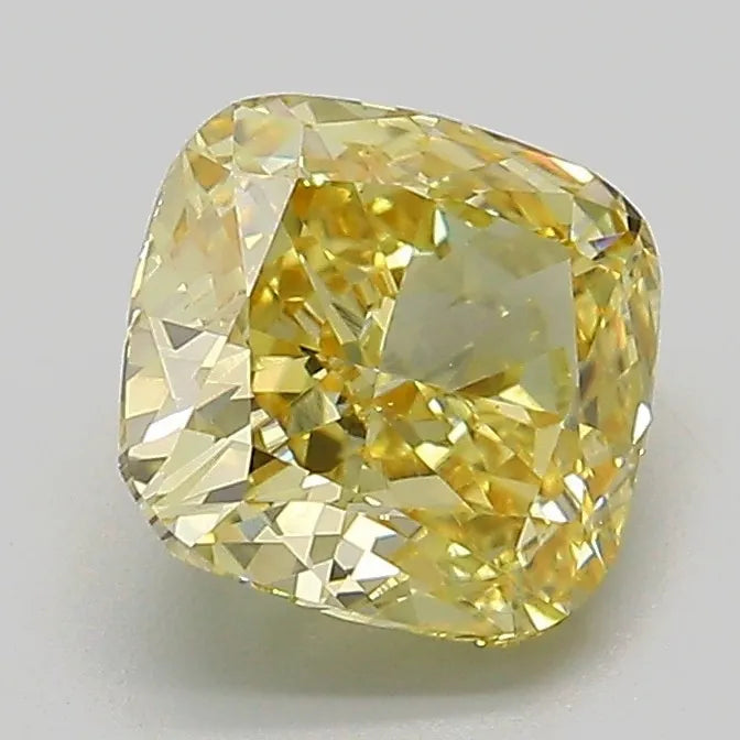 1.74ct Cushion modified Lab Grown Diamond (Colour Fancy Yellow, Clarity VS1, IGI Certified)