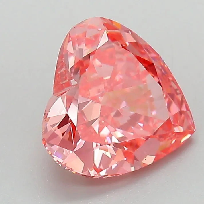 1.74ct Heart Lab Grown Diamond (Colour Fancy Vivid Pink, Clarity VS1, IGI Certified)