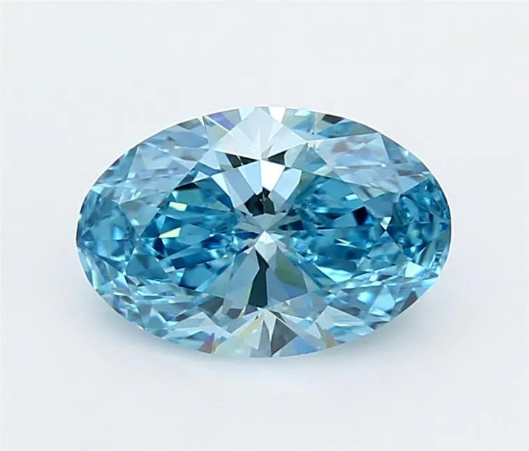 1.75ct Oval Lab Grown Diamond (Colour Fancy Vivid Blue, Clarity VVS2, IGI Certified)
