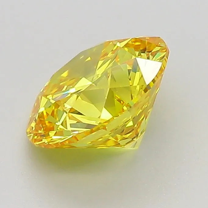 1.76ct Round Lab Grown Diamond (Colour Fancy Vivid Yellow, Clarity VVS2, Cut ID, IGI Certified)