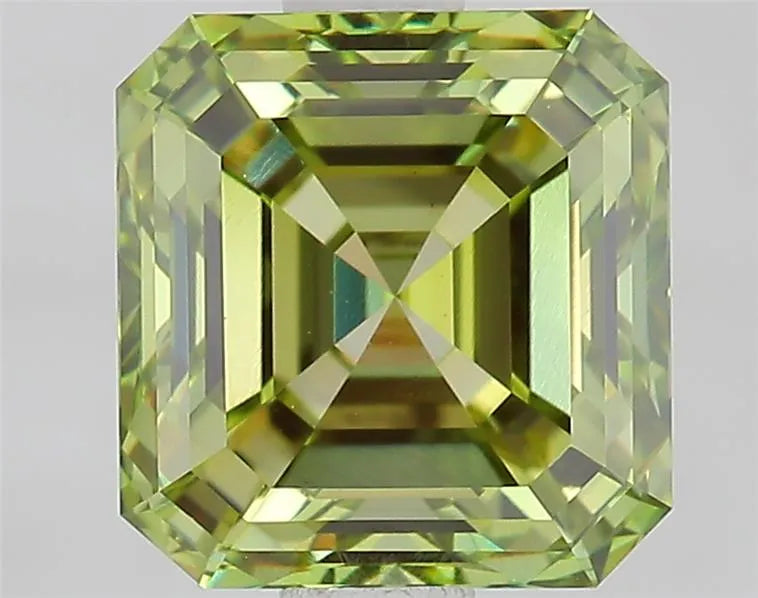 1.77ct Asscher Lab Grown Diamond (Colour Fancy Vivid Green, Clarity VVS2, IGI Certified)