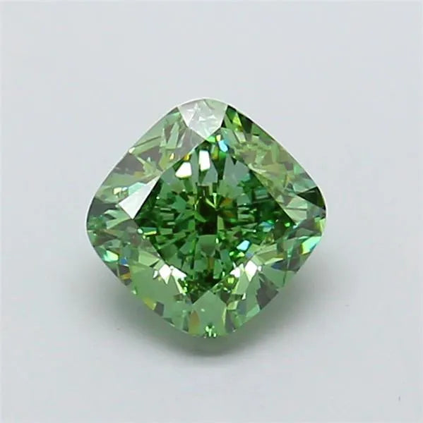 1.80ct Cushion modified Lab Grown Diamond (Colour Fancy Vivid Green, Clarity VVS2, IGI Certified)