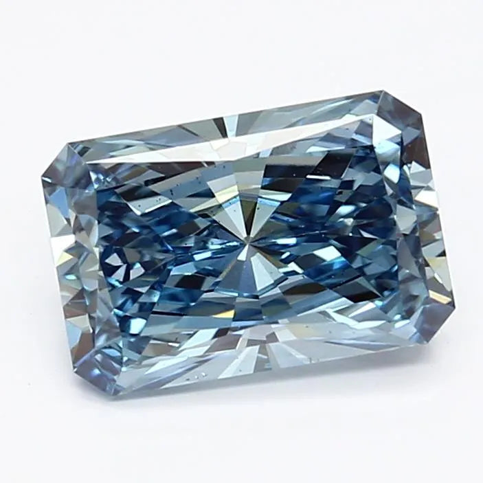1.80ct Radiant Lab Grown Diamond (Colour Fancy Vivid Blue, Clarity VS1, IGI Certified)