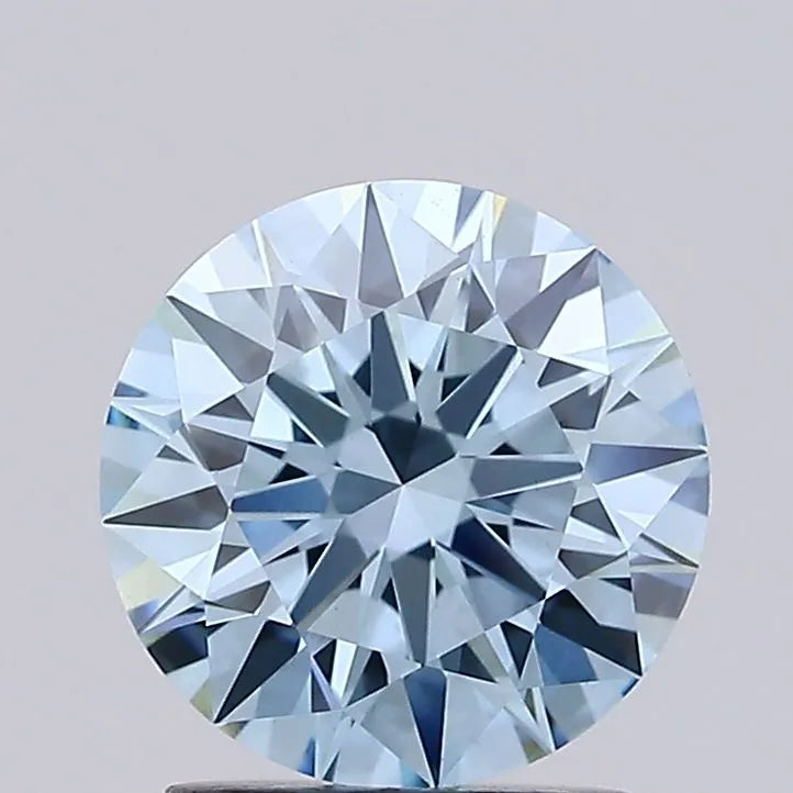 1.80ct Round Lab Grown Diamond (Colour Fancy Vivid Blue, Clarity VS1, Cut ID, IGI Certified)