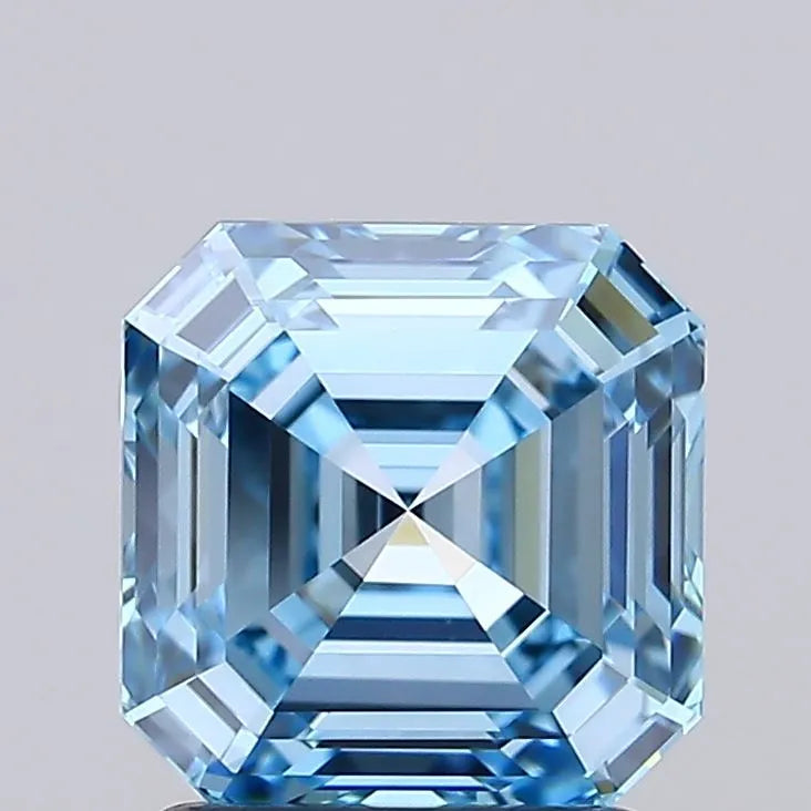 1.81ct Asscher Lab Grown Diamond (Colour Fancy Vivid Blue, Clarity IF, IGI Certified)
