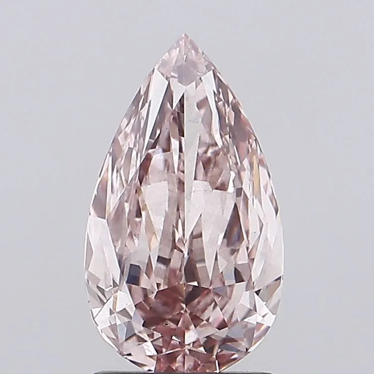 1.81ct Pear Lab Grown Diamond (Colour Fancy Intense Brownish Pink, Clarity VS2, IGI Certified)