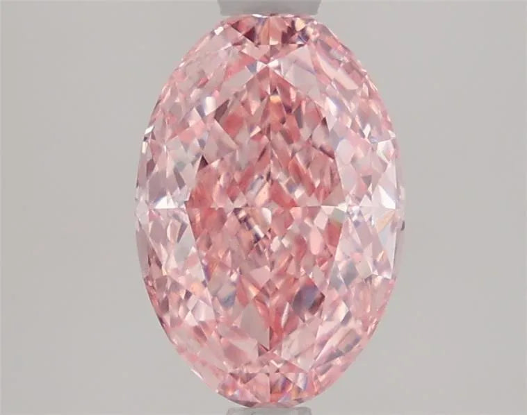 1.82ct Oval Lab Grown Diamond (Colour Fancy Vivid Pink, Clarity VS1, IGI Certified)