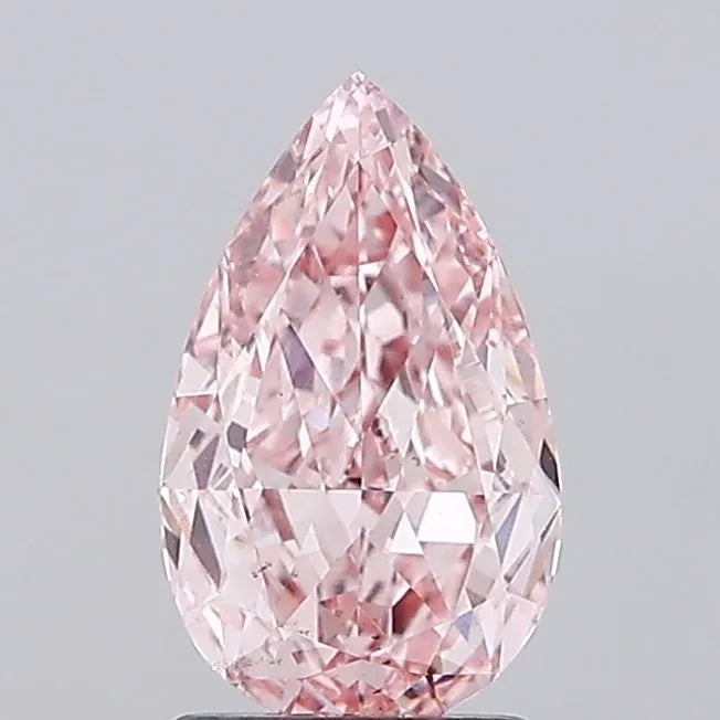1.83ct Pear Lab Grown Diamond (Colour Fancy Vivid Pink, Clarity VS2, IGI Certified)