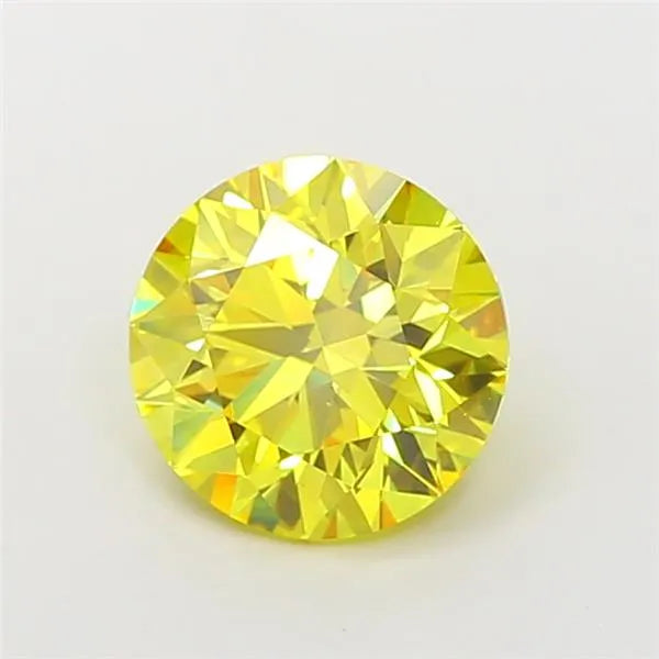 1.85ct Round Lab Grown Diamond (Colour Fancy Vivid Yellow, Clarity VVS2, Cut EX, IGI Certified)