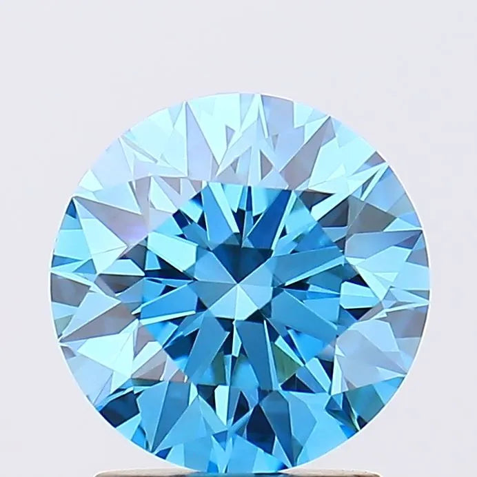 1.86ct Round Lab Grown Diamond (Colour Fancy Vivid Blue, Clarity VS1, Cut ID, IGI Certified)