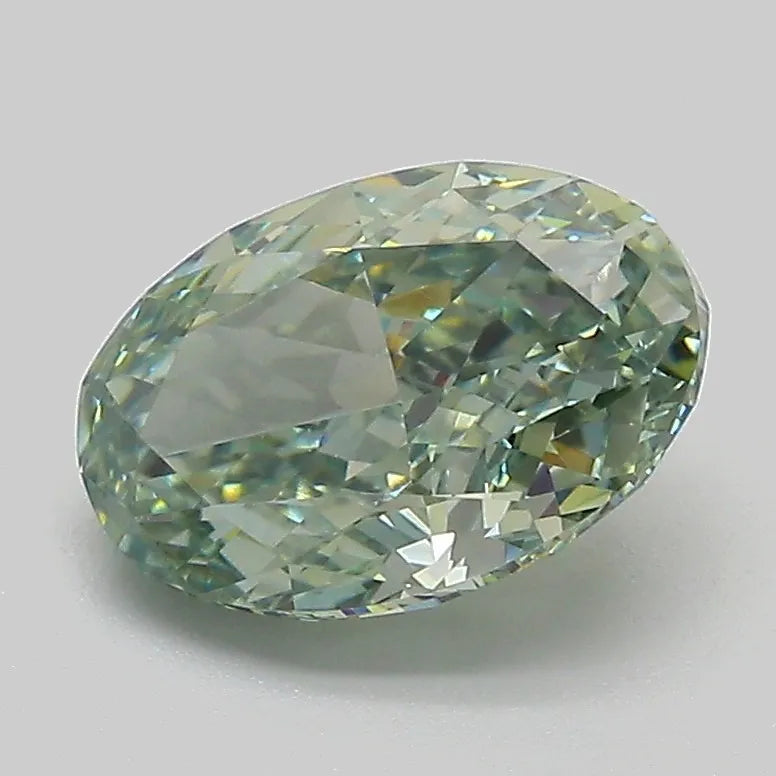 1.89ct Oval Lab Grown Diamond (Colour Fancy Vivid Green, Clarity VVS2, IGI Certified)