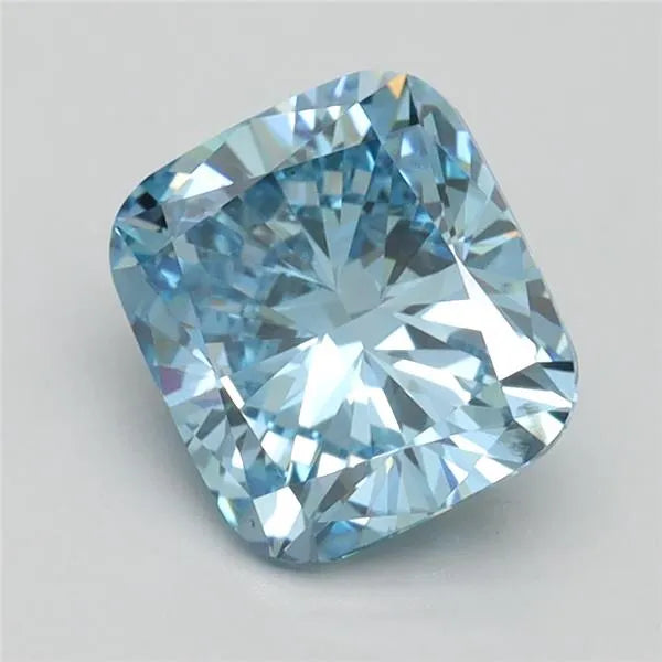 1.90ct Cushion brilliant Lab Grown Diamond (Colour Fancy Vivid Blue, Clarity VS2, IGI Certified)