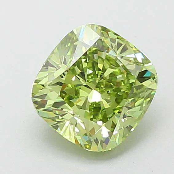 1.91ct Cushion brilliant Lab Grown Diamond (Colour Fancy Vivid Green, Clarity VVS2, IGI Certified)