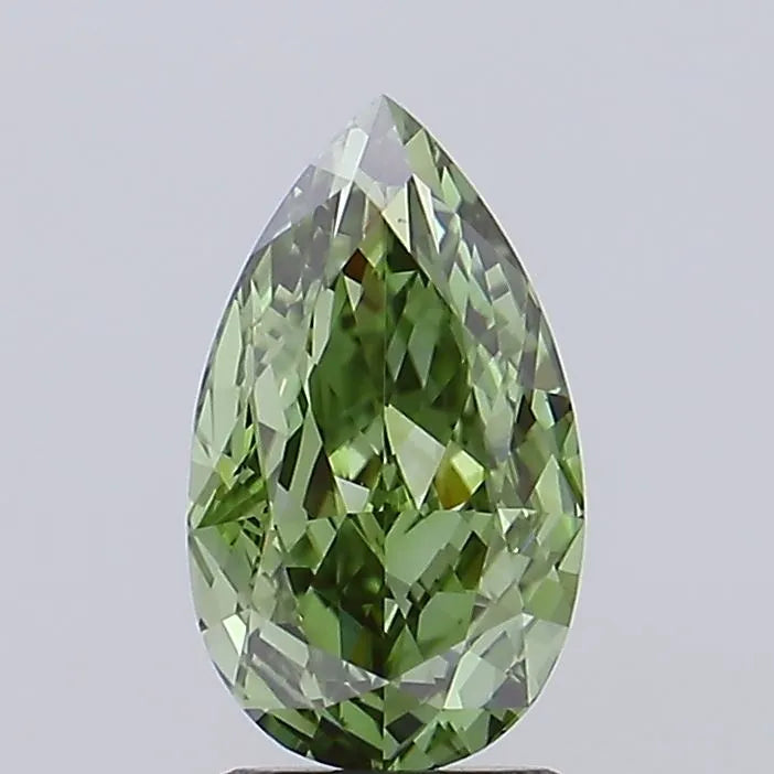 1.91ct Pear Lab Grown Diamond (Colour Fancy Vivid Green, Clarity VS1, IGI Certified)