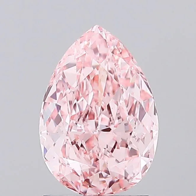 1.91ct Pear Lab Grown Diamond (Colour Fancy Vivid Pink, Clarity VVS2, IGI Certified)