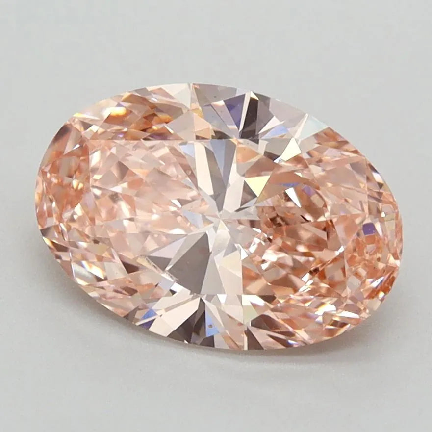 1.96ct Oval Lab Grown Diamond (Colour Fancy Intense Pink, Clarity VVS2, IGI Certified)