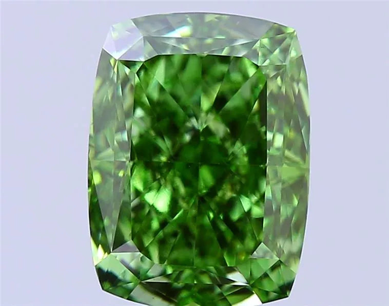 1.97ct Cushion modified Lab Grown Diamond (Colour Fancy Vivid Green, Clarity VS1, IGI Certified)