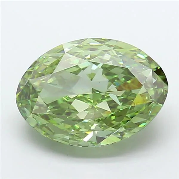 10.01ct Oval Lab Grown Diamond (Colour Fancy Vivid Green, Clarity VS1, IGI Certified)