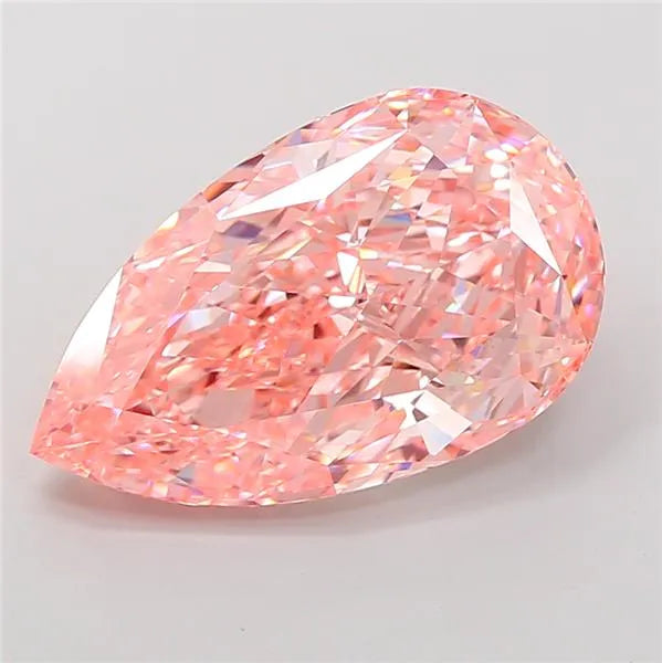 10.02ct Pear Lab Grown Diamond (Colour Fancy Vivid Pink, Clarity VVS2, IGI Certified)