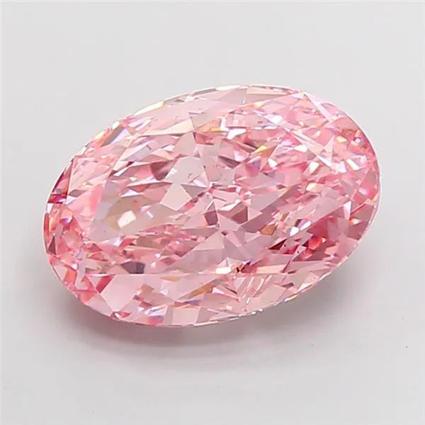 10.24ct Oval Lab Grown Diamond (Colour Fancy Vivid Pink, Clarity VS2, IGI Certified)