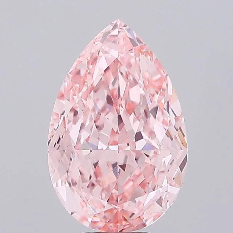 11.07ct Pear Lab Grown Diamond (Colour Fancy Vivid Pink, Clarity VS2, IGI Certified)